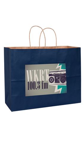 Custom Printed Matte Color Paper Shopper Tote Bag w/Full Color (16"x6"x13") - Color Evolution - 4M16613-CE